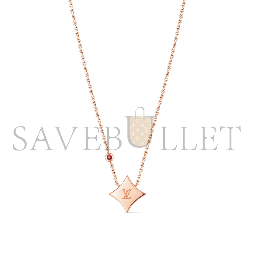 l**is V*t*n color blossom bb cny star 18k chalcedony ruby necklace q03272